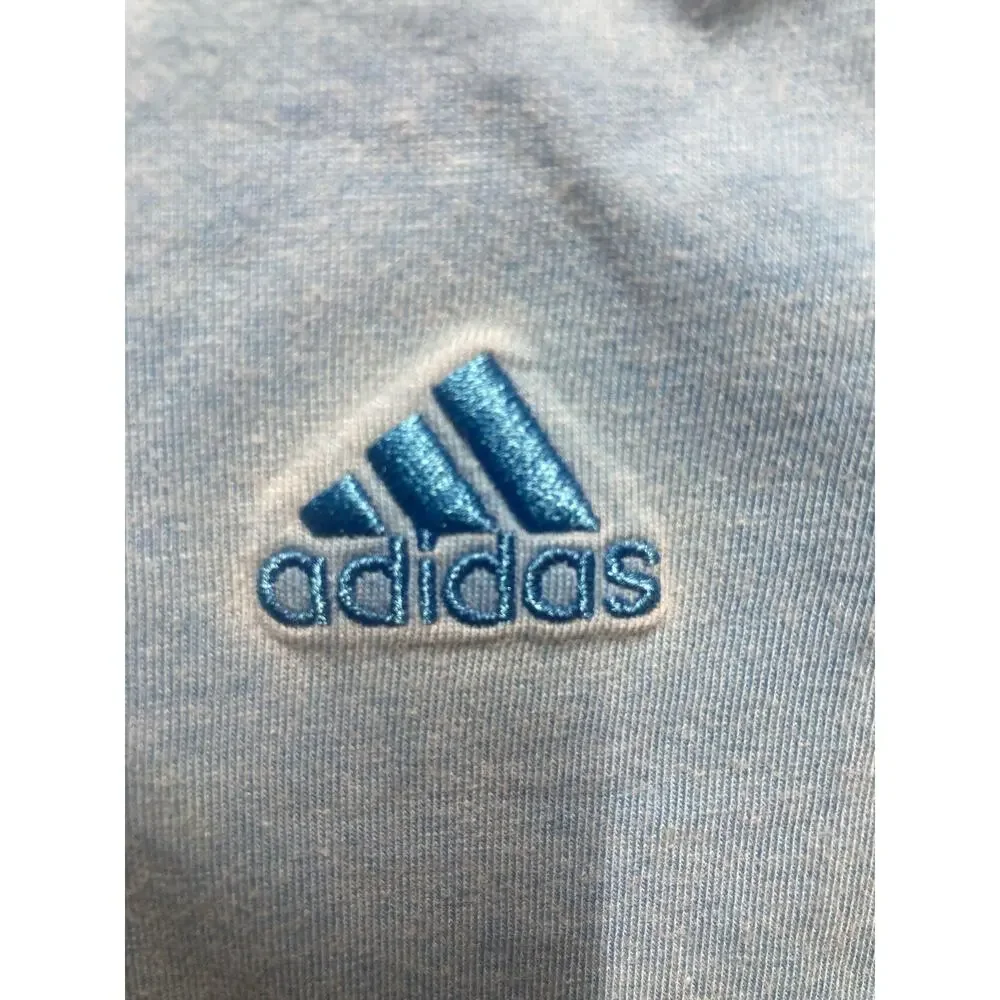 VTG Style Adidas Racerback Acid Wash VSCO Girl Youth Tank Top L Blue Sun-Faded